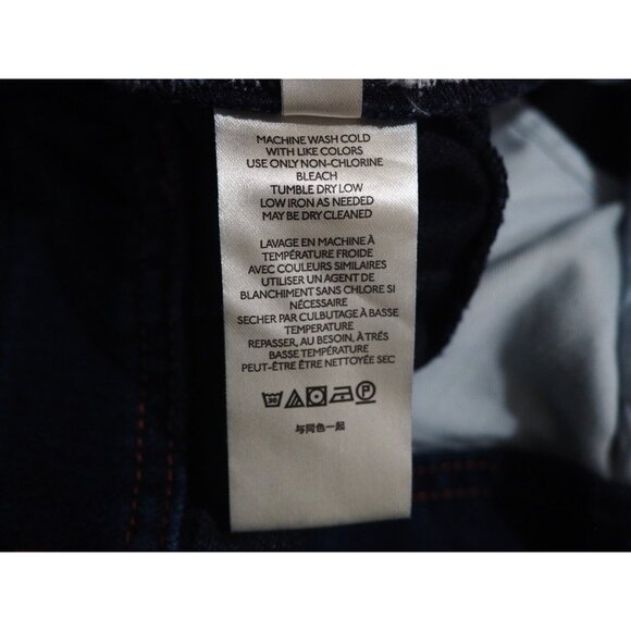 Pilcro Anthropologie Blue Dark Wash Denim Straight Leg High Rise Jeans, Size 27 - Picture 14 of 16